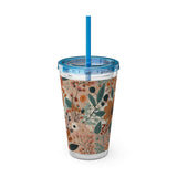 Summer Design 01 on Sunsplash Tumbler with Straw, 16oz