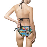 Summer Design 08 on Floral Triangle Bikini Swimsuit - Women's Beachwear for Summer Fun