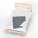 Summer Design 08 on Velveteen Plush Blanket - Perfect for Home Decor and Gifts