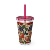 Summer Design 03 on Sunsplash Tumbler with Straw, 16oz