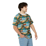 Summer Design 11 on Floral Unisex Cut & Sew Tee - Vibrant Garden Design for Everyday Wear