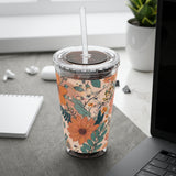 Summer Design 02 on Sunsplash Tumbler with Straw, 16oz