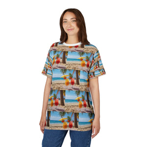 Summer Design 09 on Floral Unisex Cut & Sew Tee - Vibrant Nature Inspired Design for All Occasions
