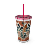 Summer Design 01 on Sunsplash Tumbler with Straw, 16oz