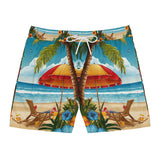 Summer Design 11 on Men's Floral Print Swim Shorts - Perfect for Summer Beach Days