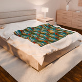 Summer Design 10 on Velveteen Plush Blanket - Perfect for Home Decor and Gifts