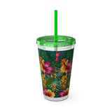 Summer Design 12 on Sunsplash Tumbler with Straw, 16oz