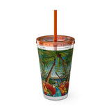 Summer Design 10 on Sunsplash Tumbler with Straw, 16oz