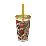 Summer Design 03 on Sunsplash Tumbler with Straw, 16oz