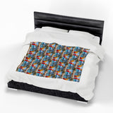 Summer Design 07 on Velveteen Plush Blanket - Perfect for Home Decor and Gifts