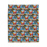 Summer Design 07 on Velveteen Plush Blanket - Perfect for Home Decor and Gifts