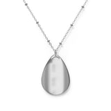 Summer Design 04 on Oval Necklace - Elegant Jewelry for Nature Lovers