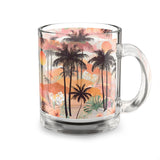 Summer Design 04 on Glass Mug - 10oz Botanical Coffee Cup for Tea Lovers