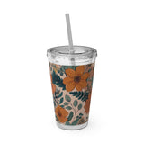 Summer Design 02 on Sunsplash Tumbler with Straw, 16oz