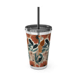 Summer Design 01 on Sunsplash Tumbler with Straw, 16oz