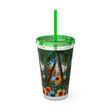 Summer Design 11 on Sunsplash Tumbler with Straw, 16oz