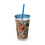 Summer Design 02 on Sunsplash Tumbler with Straw, 16oz