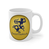 Gold Coin Sagittarius Zodiac Design on Ceramic Mug 11oz