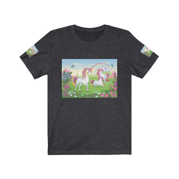 Three Lucky Unicorns Unisex Jersey Short Sleeve Tee