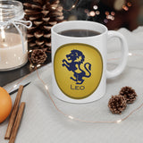 Gold Coin Leo Zodiac Design on Ceramic Mug 11oz