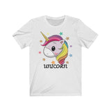 Lucky Unicorn Face Unisex Jersey Short Sleeve Tee