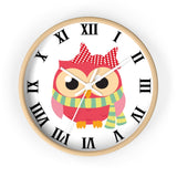 Watchful Owl Roman Numerals Wall clock