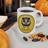 Gold Coin Gemini Zodiac Design on Ceramic Mug 11oz