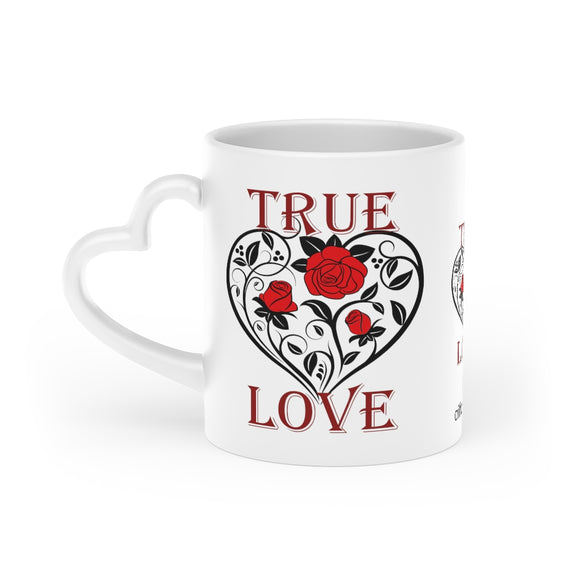 True Love Heart-Shaped Mug
