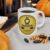 Gold Coin Libra Zodiac Design on Ceramic Mug 11oz