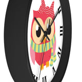 Watchful Owl Roman Numerals Wall clock