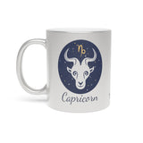 Capricorn Zodiac Metallic Mug (Silver / Gold) 11 oz