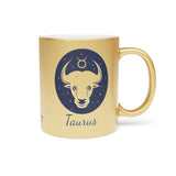 Taurus Zodiac Metallic Mug (Silver / Gold) 11 oz
