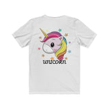 Lucky Unicorn Face Unisex Jersey Short Sleeve Tee