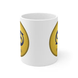 Gold Coin Pisces Zodiac Design on Ceramic Mug 11oz