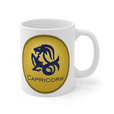 Gold Coin Capricorn Zodiac Design on Ceramic Mug 11oz