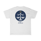 Libra Zodiac Unisex Heavy Cotton Tee