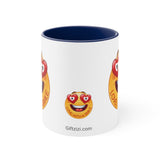 Love With A Smile Emoji on Accent Coffee Mug, 11oz