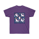 Five Enchanting Unicorns Unisex Ultra Cotton Tee