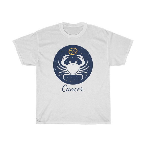 Cancer Zodiac Unisex Heavy Cotton Tee